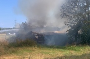 Feuerwehr Paderborn: FW Paderborn: 02.08.2026 - Schuppenbrand und Heimrauchmelder in Wewer