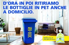 Verein PRS PET-Recycling Schweiz: Comunicato stampa: "Bottiglie in PET vuote? Da subito il ritiro davanti alla porta di casa"