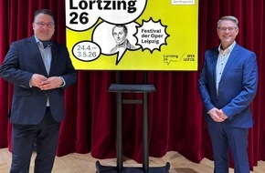 Leipzig Tourismus und Marketing GmbH: Klassikfestival der Musikstadt Leipzig 2026 ist Albert Lortzing gewidmet / Oper Leipzig präsentiert Lortzing 26 vom 24.4. bis 3.5.2026 / Vorverkauf ist gestartet
