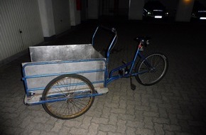 Polizeipräsidium Freiburg: POL-FR: Schopfheim: Selbstgebautes Dreirad sichergestellt - Polizei sucht Eigentümer