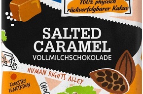 Lidl: Die Ludwig Weinrich GmbH & Co. KG informiert über einen Warenrückruf des Produktes "Way To Go - Salted Caramel Vollmilchschokolade, 180g"