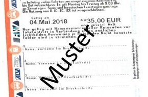 Bundespolizeiinspektion Frankfurt/Main: BPOL-F: Bundespolizei warnt vor missbräuchlicher Nutzung von gefälschten Hessentickets