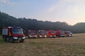 Feuerwehr VG Asbach: FW VG Asbach: Feuerwehren wegen hoher Wald- und Vegetationsbrandgefahr gefordert