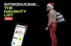 Getir Germany GmbH: "The Naughty List": Gorillas startet neue Festtagskampagne