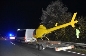 Polizeiinspektion Hameln-Pyrmont/Holzminden: POL-HM: Transport eines Helikopters gestoppt