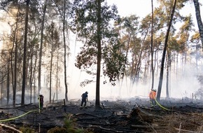 Kreisfeuerwehrverband Neunkirchen: FW LK Neunkirchen: Gro&szlig;fl&auml;chiger Waldbrand am Wingertsweiher fordert mehrere hundert Einsatzkr&auml;fte &uuml;ber zwei Tage