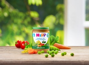 Pressemitteilung: HiPP bringt 100 % pflanzliche Menüs ins Babyglas