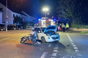 Feuerwehr Detmold: FW-DT: Verkehrsunfall mit Pkw und Motorrad
