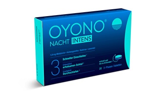 MCM Klosterfrau Vertriebsgesellschaft mbH: Jetzt neu in der Apotheke: OYONO® NACHT INTENS - Eine starke Unterstützung bei Ein- und Durchschlafproblemen