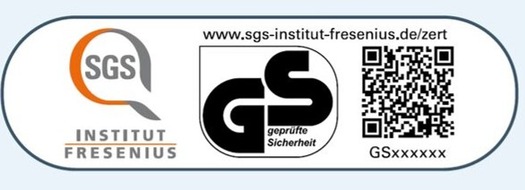 SGS Germany GmbH: Das GS-Zeichen von SGS im neuen Design: Verlagerung der Zertifizierungsstelle für Produktionssicherheit von SGS-TÜV Saar zu SGS INSTITUT FRESENIUS