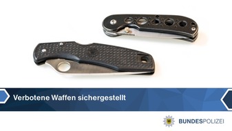 Bundespolizeiinspektion Ludwigsdorf: BPOLI LUD: Drei auf einen Streich: Verbotene Waffen sichergestellt
