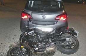 Polizeiinspektion Schwerin: POL-SN: Motorradfahrer flüchtet nach Unfall zu Fuß