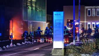 FW Düren: Brand im Kesselhaus