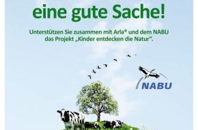 Arla Foods Deutschland GmbH: Gemeinsam für eine gute Sache / Arla begleitet das NABU-Projekt "Kinder entdecken die Natur" (mit Bild)