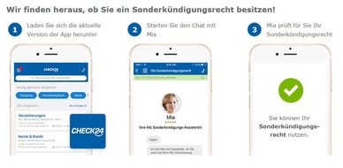 CHECK24 GmbH: Kfz-Versicherung: Digitale Assistentin "Mia" hilft Verbrauchern bei Sonderkündigung