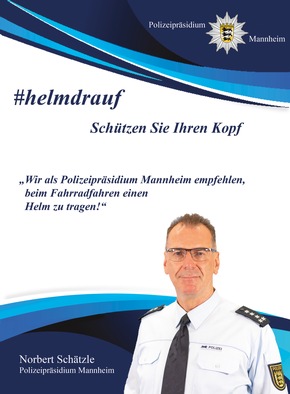 POL-MA: Mannheim/Heidelberg/Rhein-Neckar-Kreis: Radfahrunfälle gestiegen - landesweite Social-Media-Kampagne #helmdrauf
