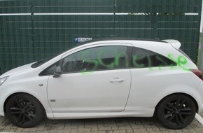 Polizei Rheinisch-Bergischer Kreis: POL-RBK: Leichlingen - PKW mit Graffiti beschmiert
