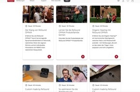 GN Hearing GmbH: Die ReSound Produkt-Welt auf neue Art erkunden: GN Hearing präsentiert interaktive eLearning-Plattform auf pro.resound.com