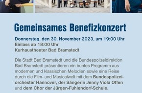 Bundespolizeidirektion Bad Bramstedt: BPOLD-BBS: Gemeinsames Benefizkonzert der Stadt Bad Bramstedt und der Bundespolizei