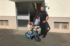 Polizeipräsidium Koblenz: POL-PPKO: Diebstahl eines "Polizeikinderfahrrades" schnell aufgeklärt...