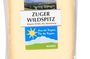 Migros-Genossenschafts-Bund: Ausweitung des Warenrückrufs:
Migros Luzern ruft sämtlichen Zuger Wildspitz Käse zurück