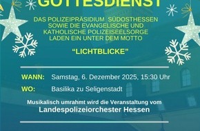 Polizeipräsidium Südosthessen: POL-OF: Reminder: Landespolizeiorchester spielt in der Basilika - Seligenstadt