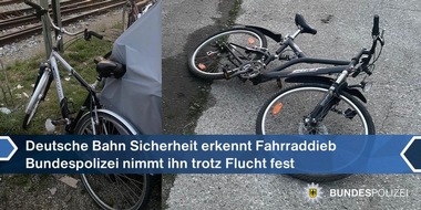Bundespolizeidirektion München: Bundespolizeidirektion München: Fahrraddiebstahl misslungen: Bundespolizisten stellen 23-Jährigen nach Verfolgung