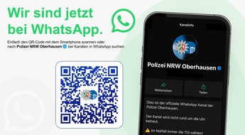 Polizeipräsidium Oberhausen: POL-OB: Polizei Oberhausen startet offiziellen WhatsApp-Kanal