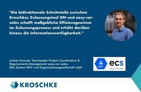 Kroschke Gruppe: Kroschke und SEG: Neue Schnittstelle zur Optimierung von Zulassungsprozessen im Autohandel