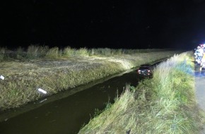 Polizeiinspektion Cuxhaven: POL-CUX: Verkehrsunfall unter Alkoholeinfluss in Cadenberge - Heranwachsende haben Glück im Unglück