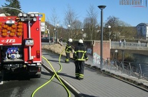 Feuerwehr Iserlohn: FW-MK: Grasnarbenbrand am Lennedamm