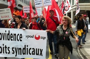 vpod Schweiz / ssp: Prise de position ssp: Grévistes licenciés - plus jamais ça (IMAGE)