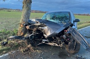 Kreispolizeibehörde Soest: POL-SO: 22-jähriger bei Unfall leicht verletzt