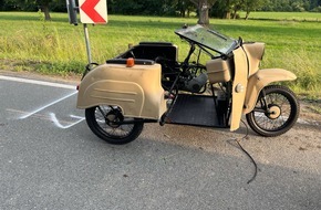 Polizei Coesfeld: POL-COE: Billerbeck, K38/ Dreirädriges Kleinkraftrad kommt von Straße ab