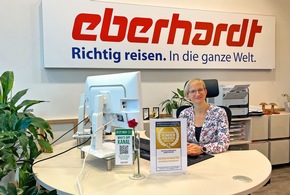 Eberhardt TRAVEL erneut mit Deutschem Kunden-Award 2024/25 ausgezeichnet