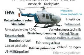 Polizeipräsidium Mittelfranken: POL-MFR: (473) Tag der Ansbacher Polizei - Attraktives Programm am 30. April auf dem Karlsplatz