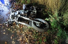 Polizeiinspektion Stade: POL-STD: Motorradfahrer bei Verkehrsunfall in Groß Sterneberg schwer verletzt