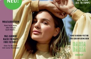 BRIGITTE: BRIGITTE launcht neues Nachhaltigkeitsmagazin: BRIGITTE BE GREEN mit Influencerin und Umweltaktivistin DariaDaria auf dem Titel