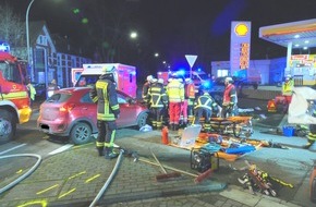Feuerwehr Dortmund: FW-DO: Verkehrsunfall mit vier Verletzten