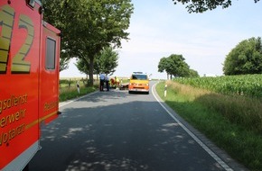 Kreispolizeibehörde Soest: POL-SO: Rüthen - Motorradfahrer schwer verletzt