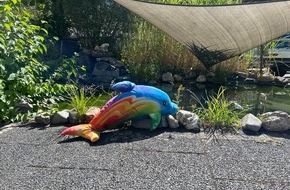 Polizeidirektion Koblenz: POL-PDKO: Delfin strandet auf der Fahrbahn - Besitzer gesucht!