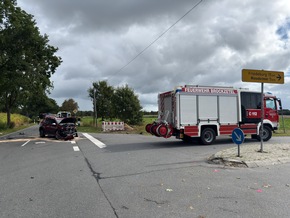 FW-AUR: Mehrere Verletzte nach Aufprall auf Landesstra&szlig;e 34