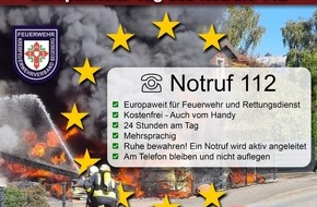 Kreisfeuerwehrverband Segeberg: FW-SE: Europäischer Tag des Notrufs 112