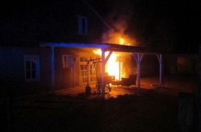 Polizeiinspektion Stade: POL-STD: Schnelles Eingreifen der Feuerwehr verhindert Ausbreitung von Feuer in Dollerner Bar-Betrieb
