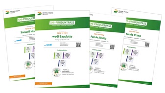 wedi: Nachhaltiger Produktpass: wedi-Produkte ab sofort in der SHI-Datenbank vertreten