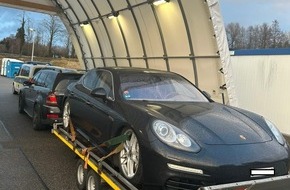 Hauptzollamt Ulm: HZA-UL: Kontrollen auf der A96/Nicht bezahlt: Zoll beh&auml;lt geschmuggelten Porsche ein