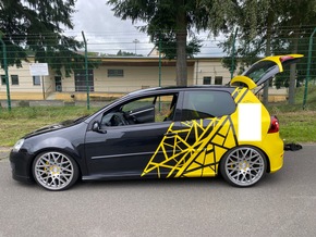 POL-PDTR: Kontrolle an Safety-Days - Verkehrsunsicheren VW Golf GTI aus dem Verkehr gezogen