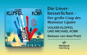Hörbuch Hamburg: "Die Unverbesserlichen": Axel Prahl liest die neue Hörbuchreihe von Volker Klüpfel und Michael Kobr