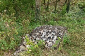 Polizeipräsidium Freiburg: POL-FR: Rheinfelden-Minseln: Illegale Müllablagerung im Wald - Zeugensuche