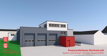 Feuerwehr Bergisch Gladbach: FW-GL: Neubau des Feuerwehrhauses im Stadtteil Herkenrath
